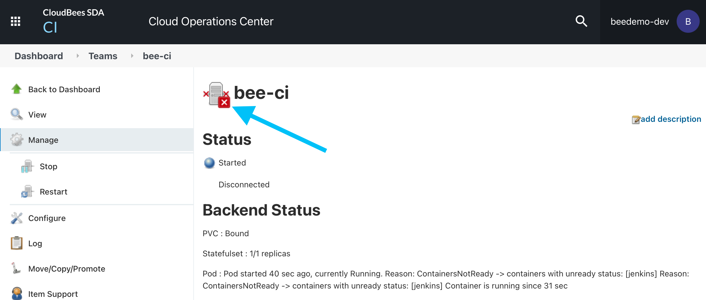 managed controller starting