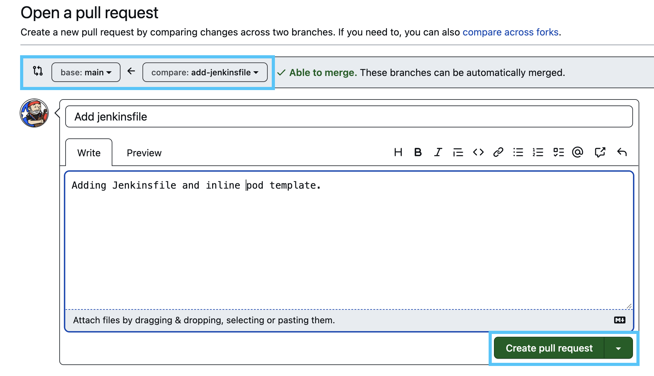 Create Pull request