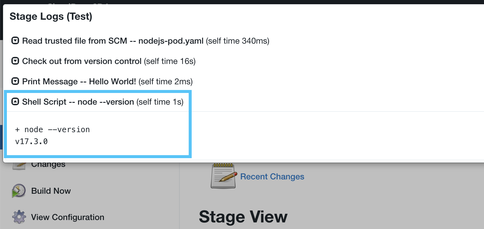 Update Node Container Tag