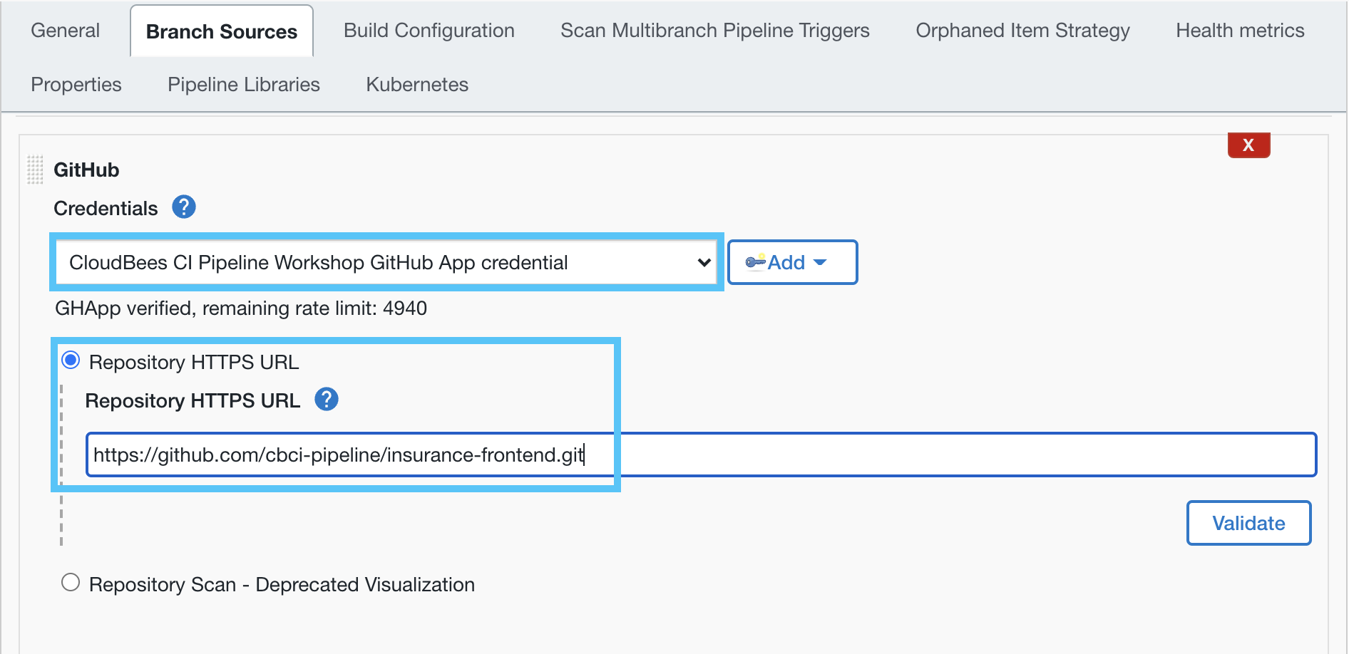 Configure and Save Multibranch Pipeline